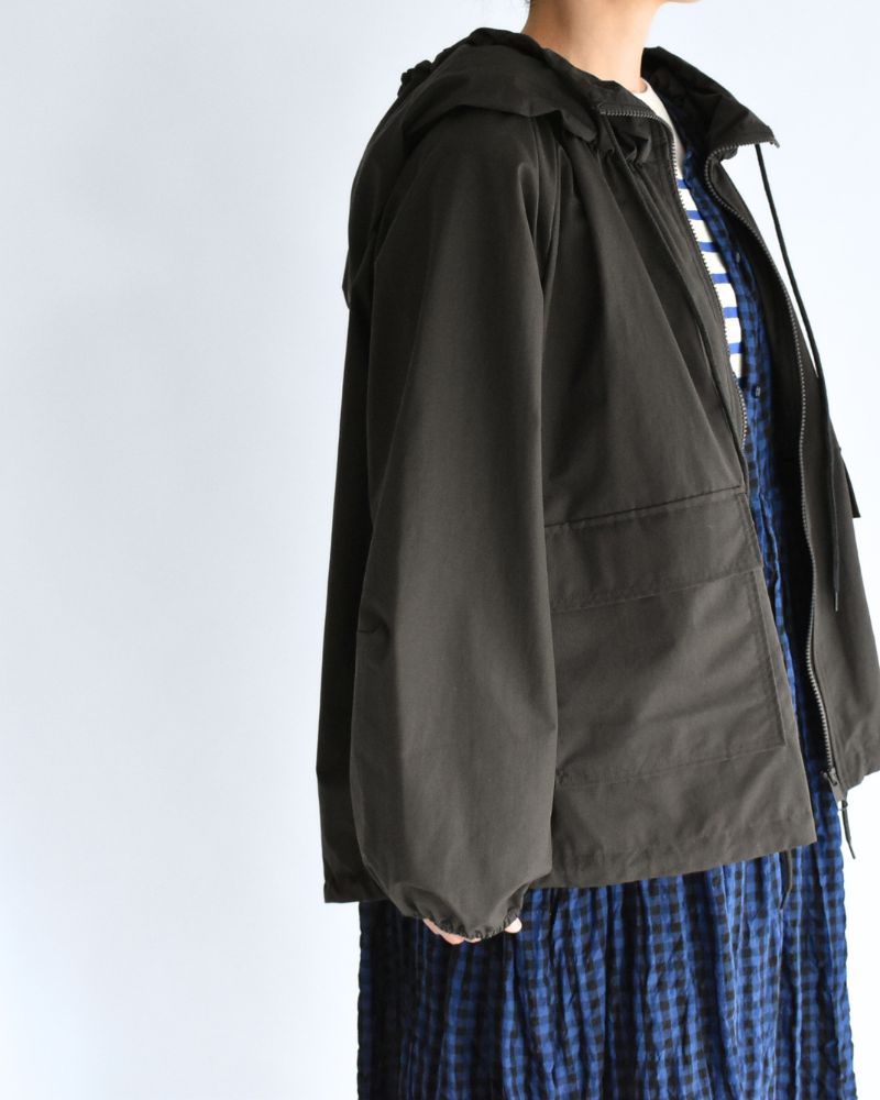 Oversized Hooded Jacket in Brown