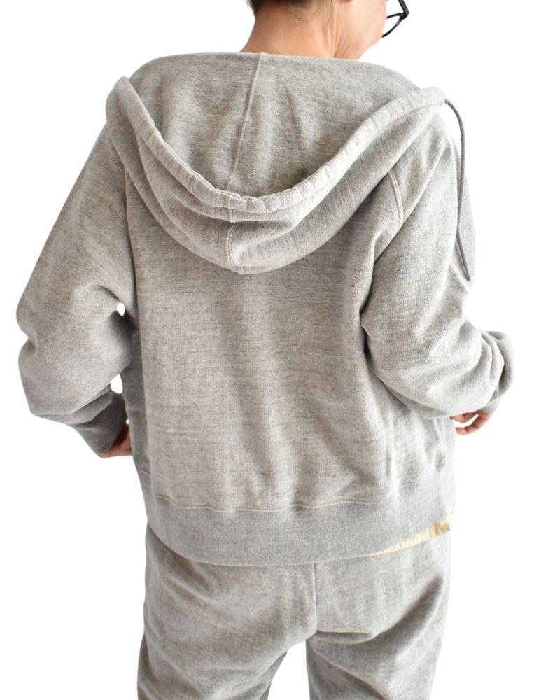 RAFFY FRENCH TERRY ZIP HOODIE in Gray