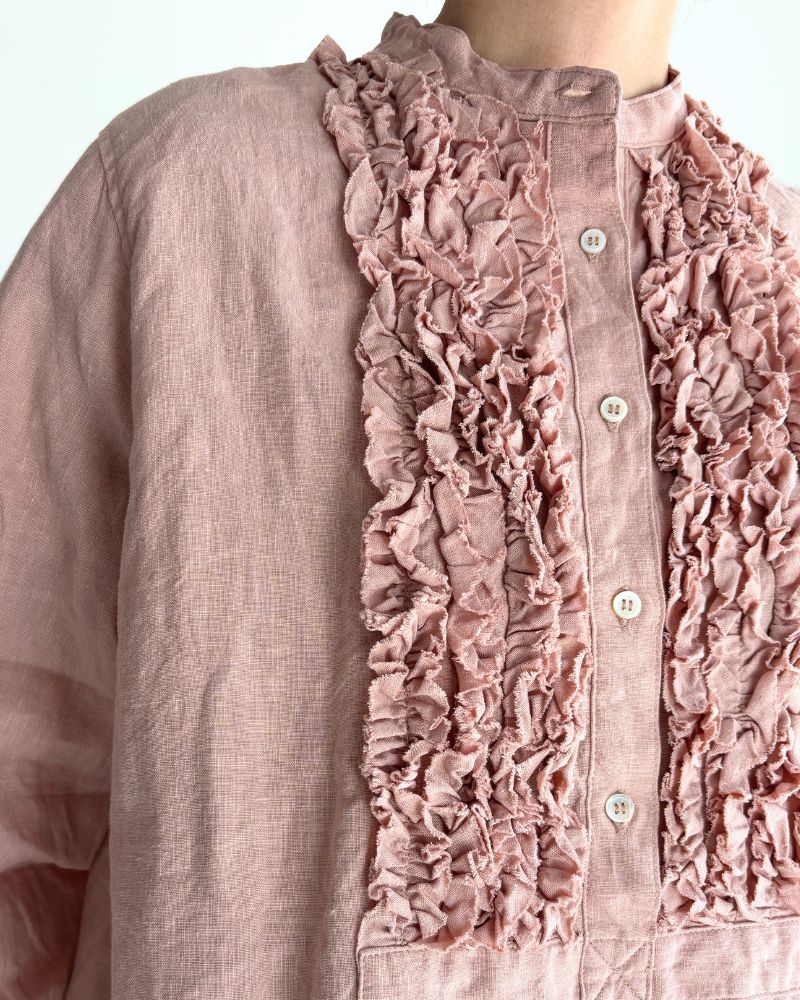 French Linen Shirt in Pink