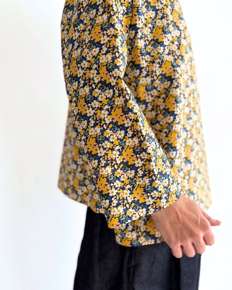 Boat neck blouse (LIBERTY)  in Yellow