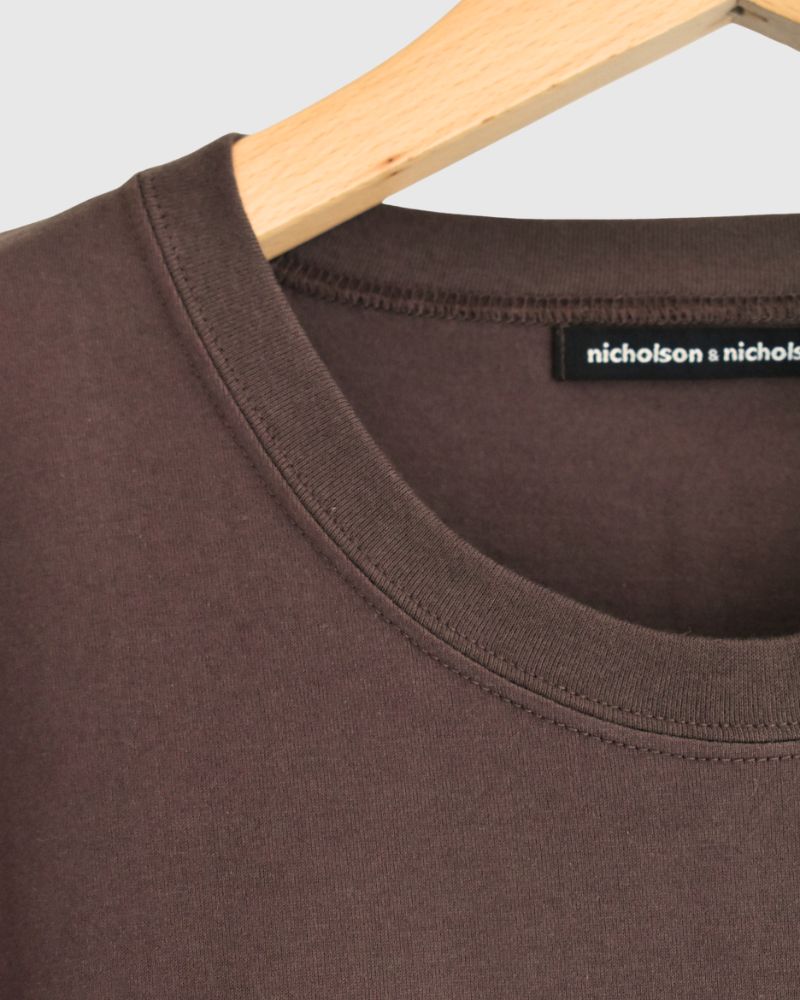 CALM French Sleeve T-shirt in Brown