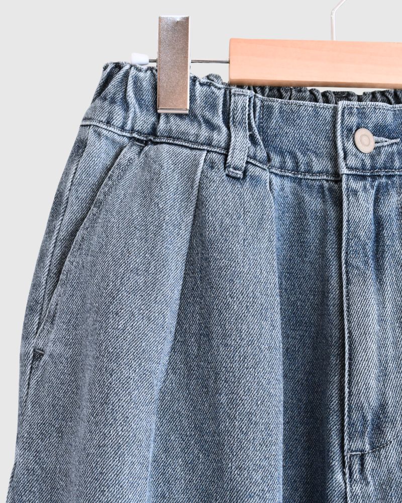 Hem Design Cocoon Silhouette Denim 'SAFY' in LightIndigo