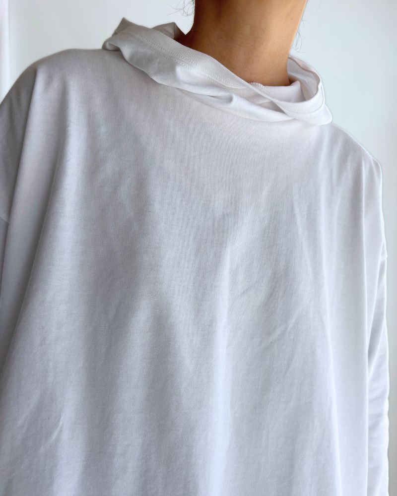 Drawstring Hoodie Pullover in White