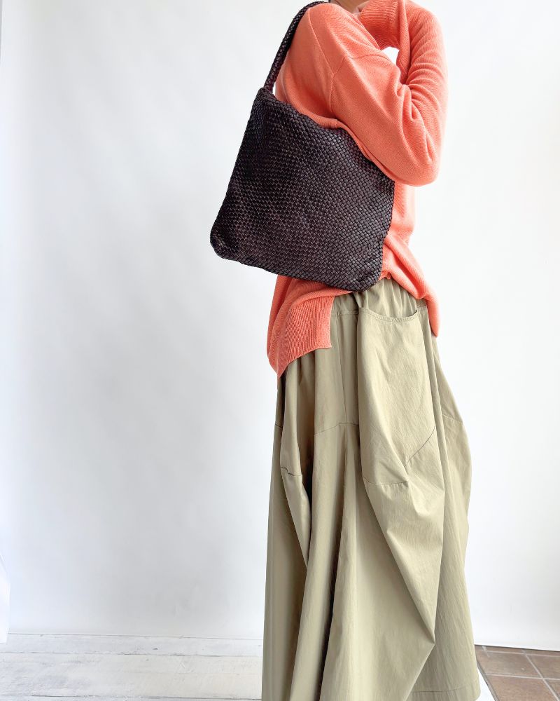 ALL SMALL MESH ONE HANDLE BAG in Brown