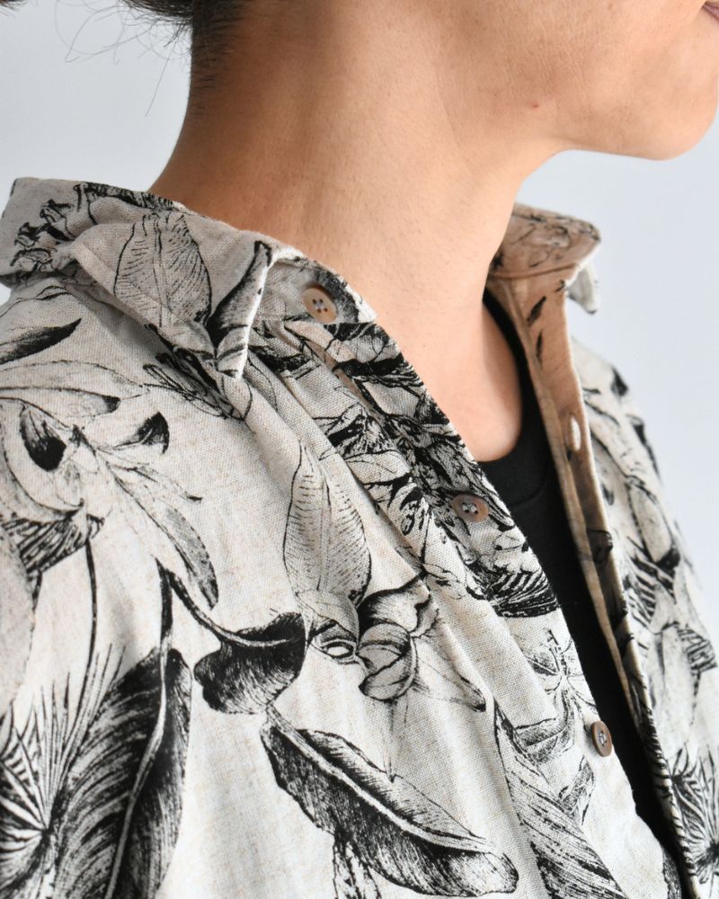 Botanical Print Shirt in Natural