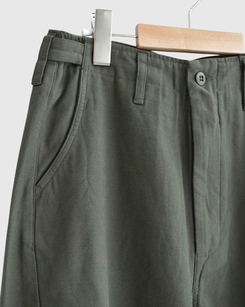 Twisted Fatigue Trousers in Olive