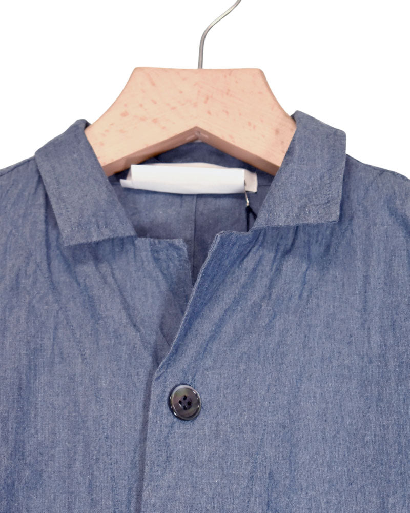 Unisex Tailored Collar All-in-One in Indigo