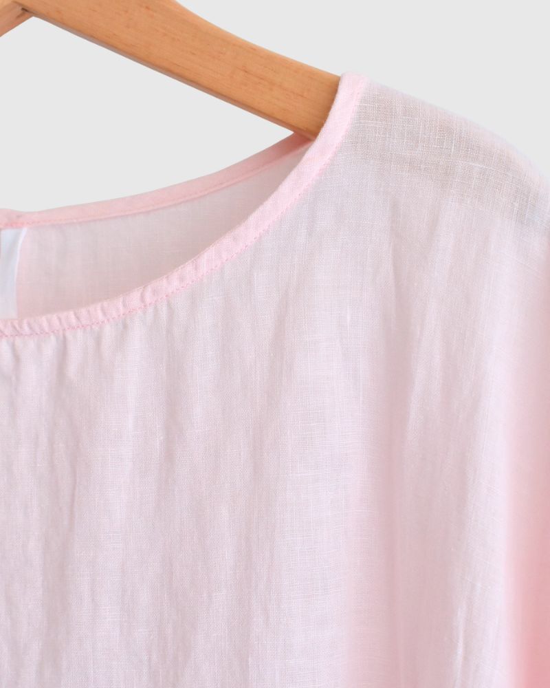 Frill Top Blouse in Pink