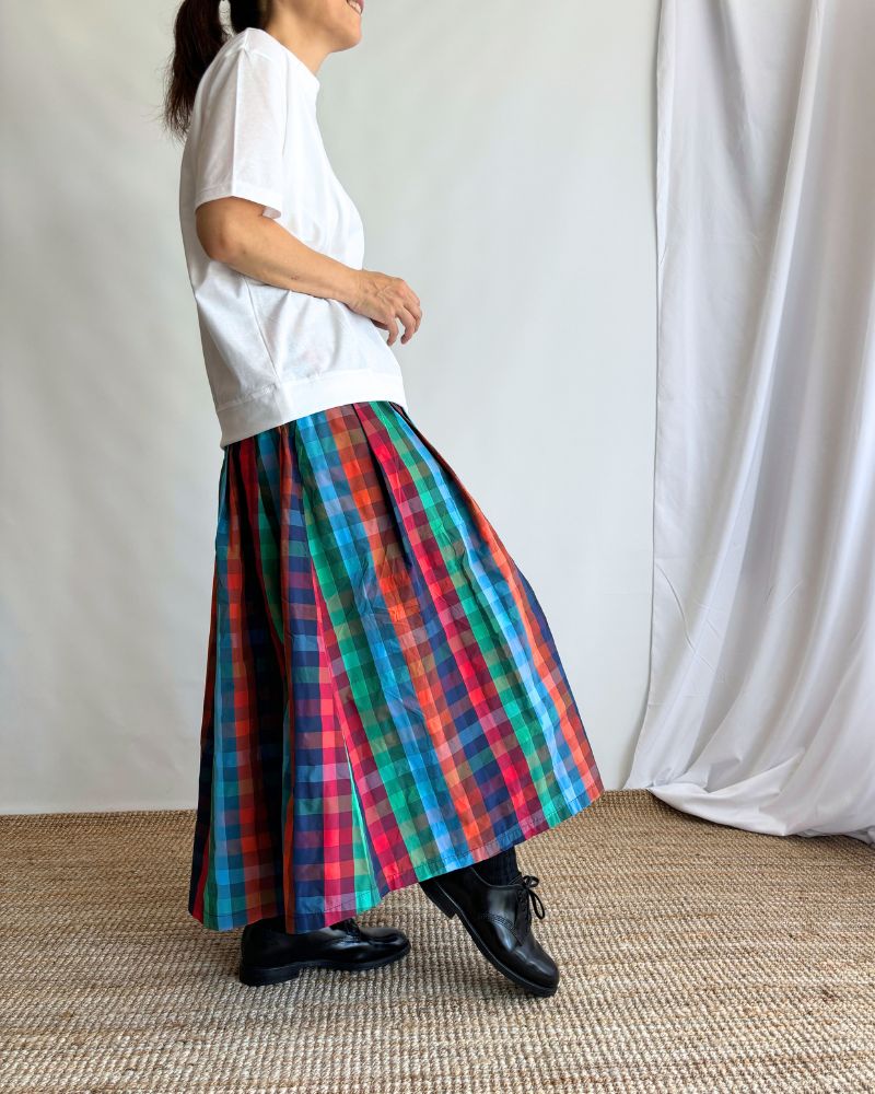 CHECK A LINE SKIRT 'FELINA' in Multi