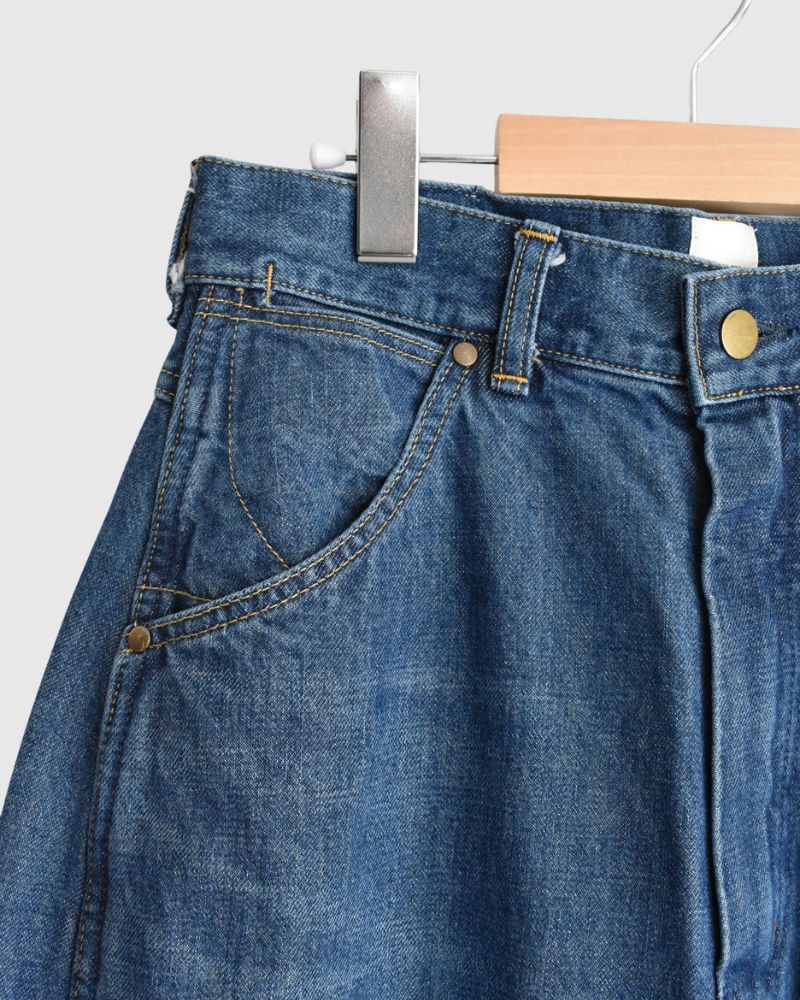 13oz Uneven Yarn Buggy Denim Pants in VintageWash