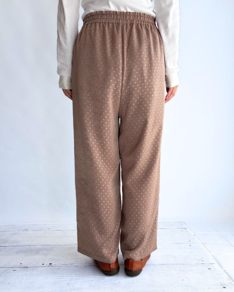 Embossed dot pants 'SONK' in Beige