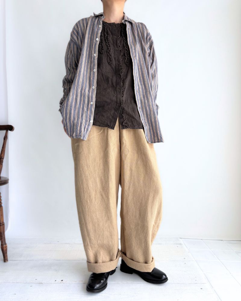 Bengal Stripe Shirt in GrayBlue