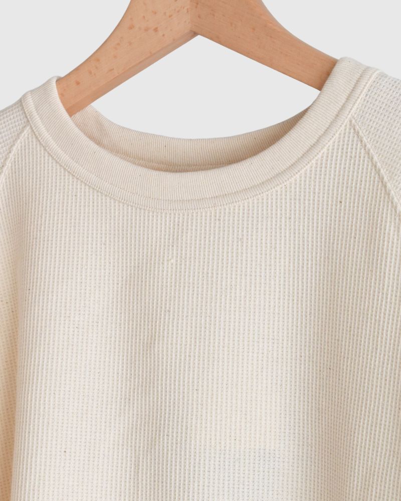 UNDYED Waffle Pullover in Natural