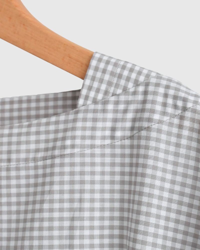 Ruffle Top in GrayGingham