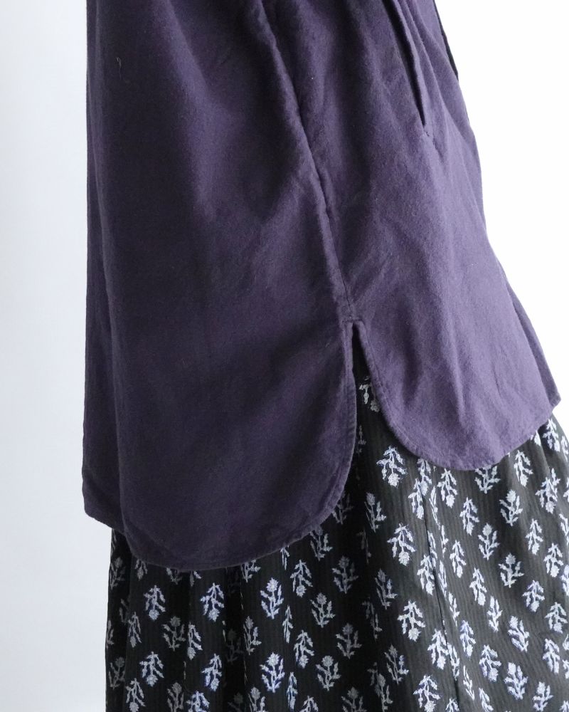 Stand Collar Shirt in Marine