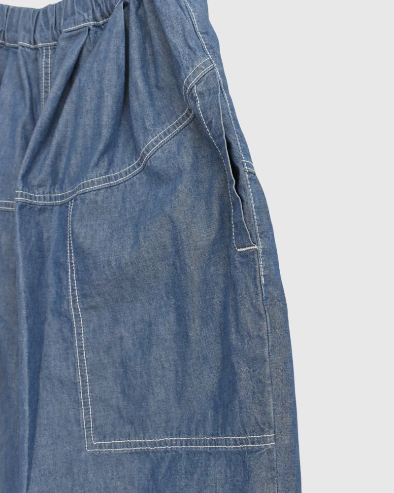 6.3oz Denim Dungaree Full Pants in Blue
