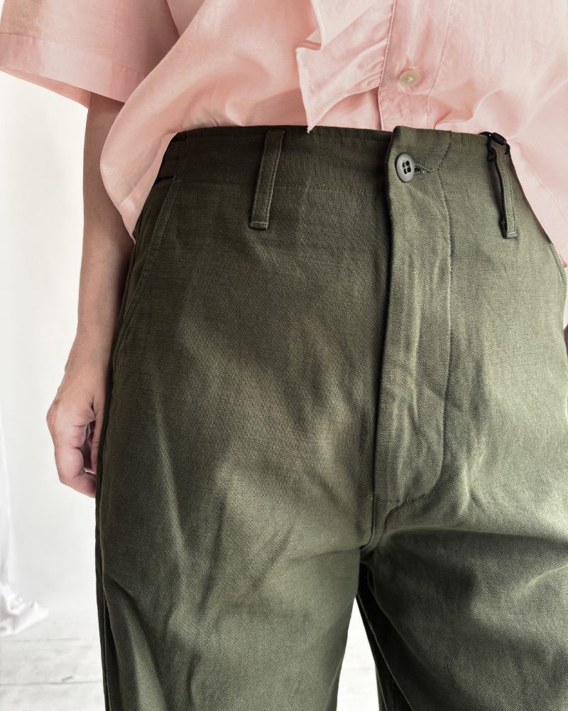 Twisted Fatigue Trousers in Olive