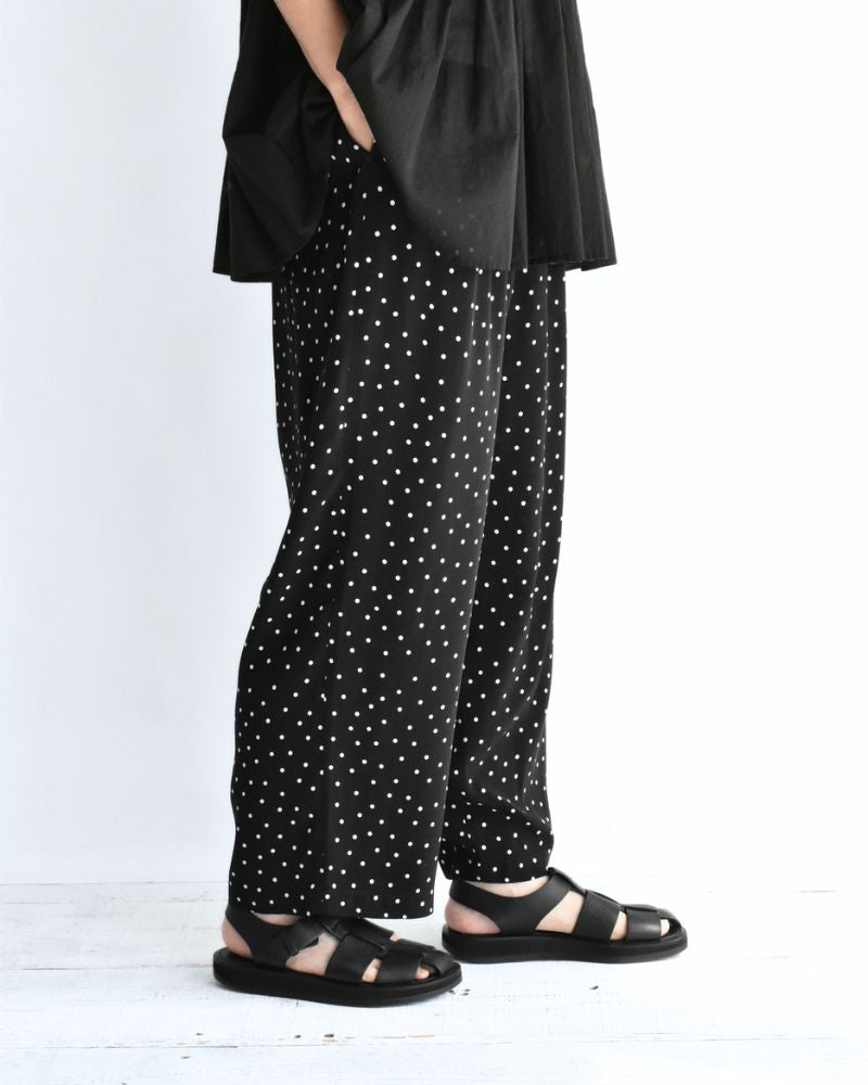 Ipeker Print Easy Pants in BlackDot