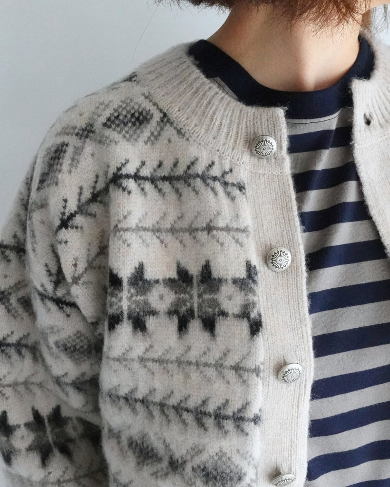 Nordic Knit Cardigan in Ivory