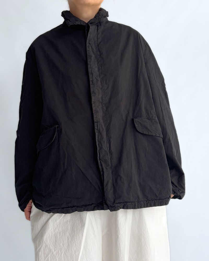 Garment Dye Short Coat in Black