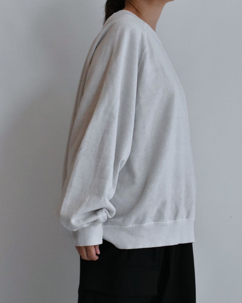 Pigment dye sweatshirt L/S in Ivory