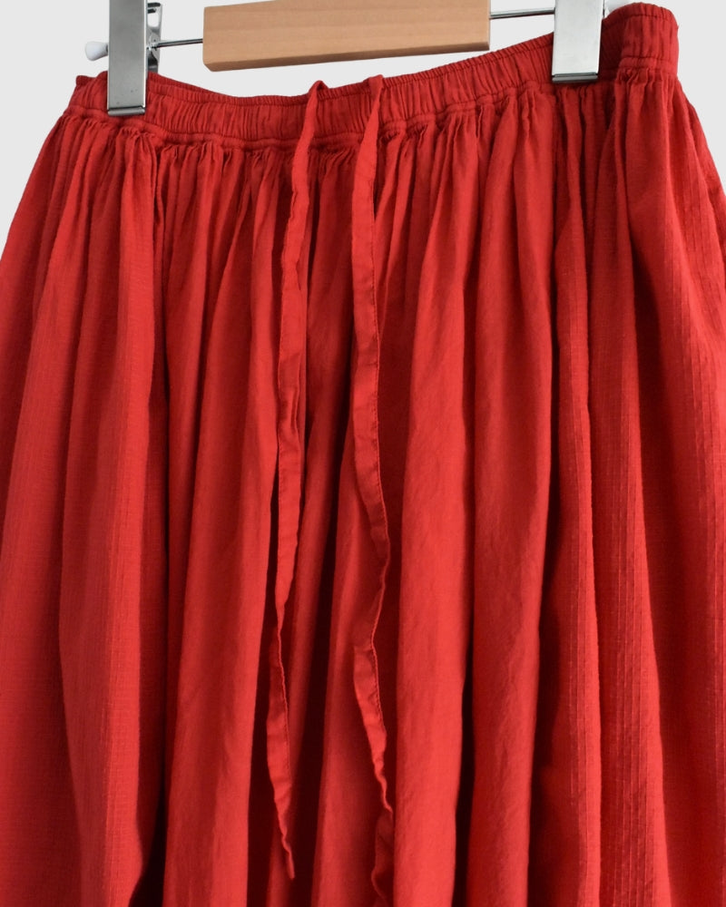 Rajasthan Gathered Skirt in Red