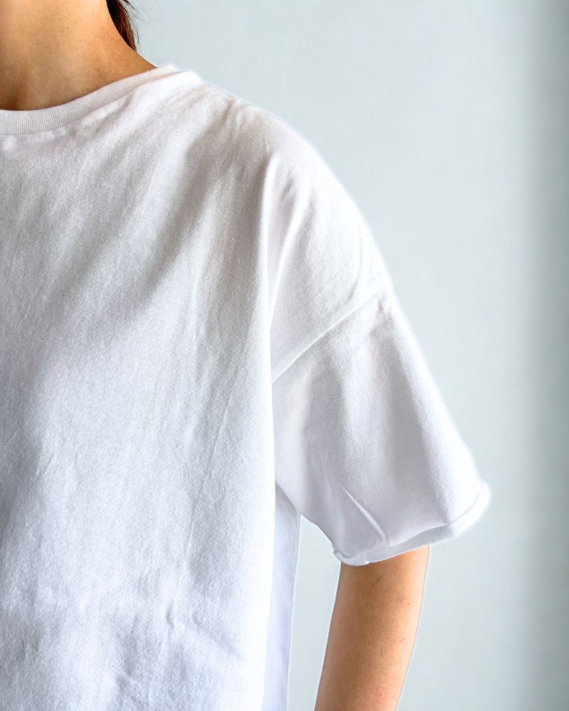 Cutoff Drawstring Tee in White