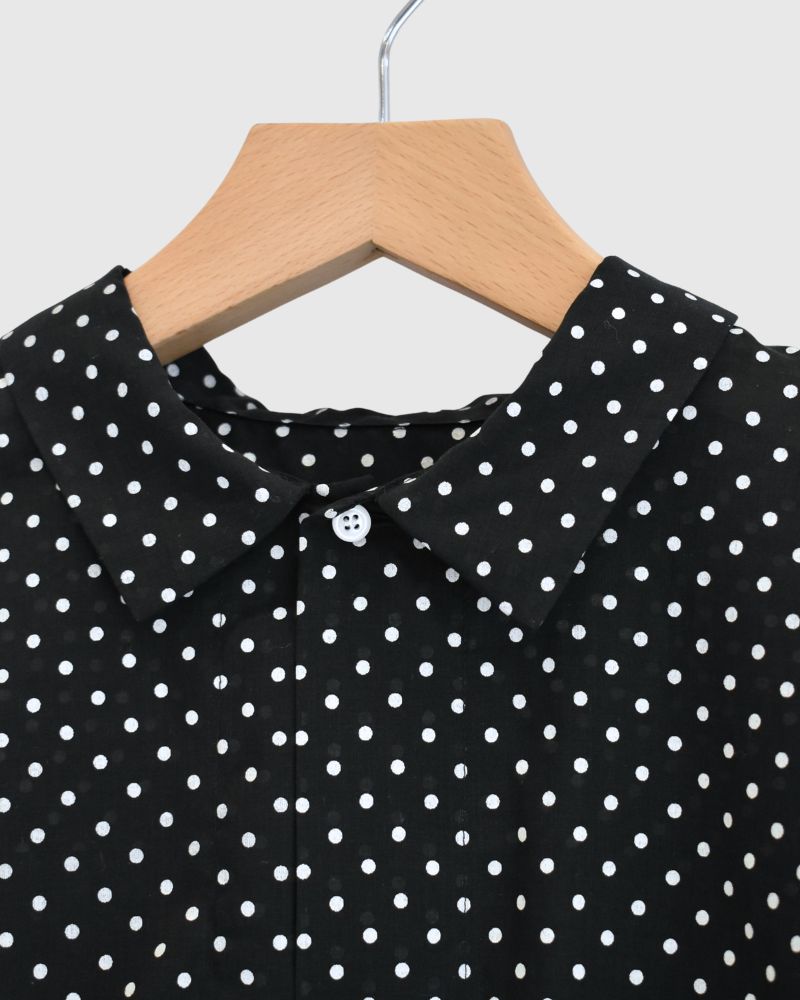 Gathered Blouse in SumikuroDot