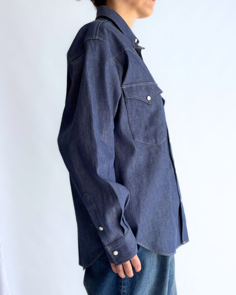 BRENDA-DENIM Western shirt in Blue