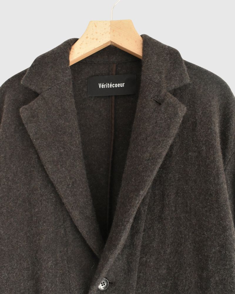 Wool tailored jacket in Brown