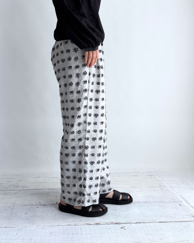 Jacquard Wide Pants in LightGray
