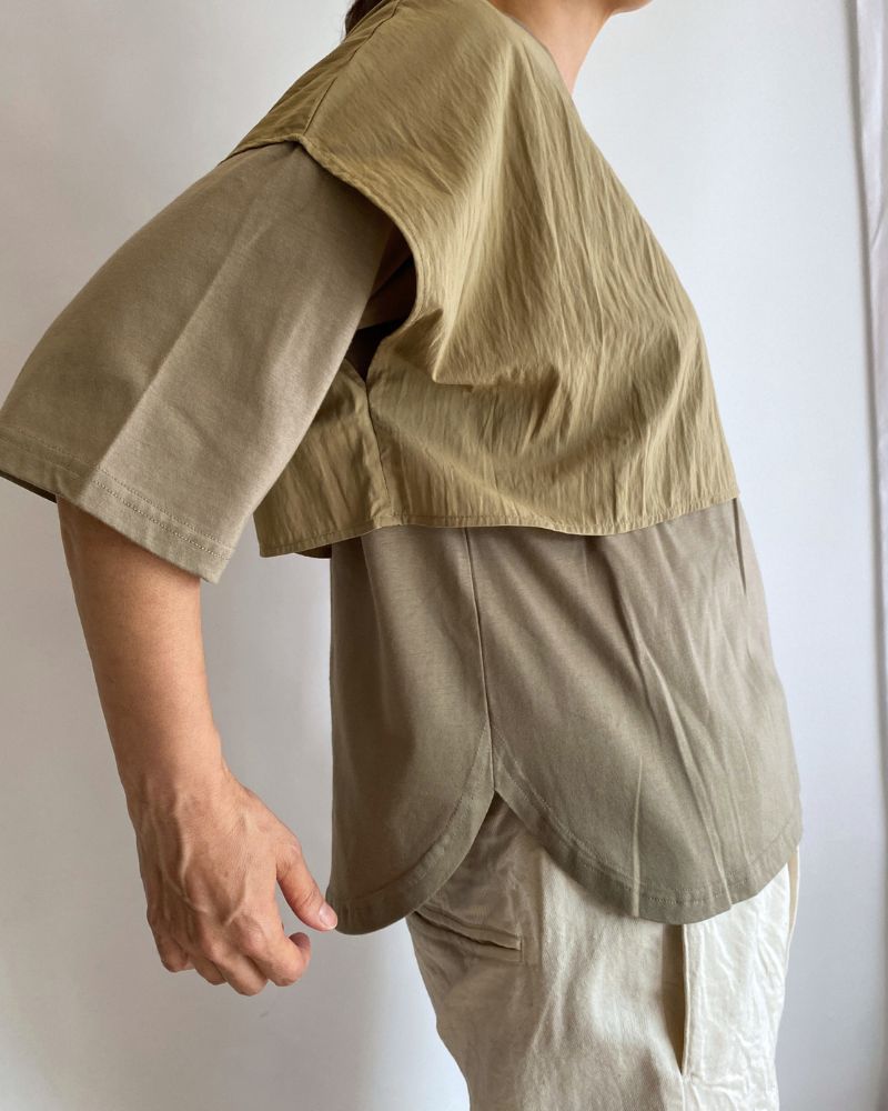 LAYERED TOPS 'HABOI' in KhakiBeige