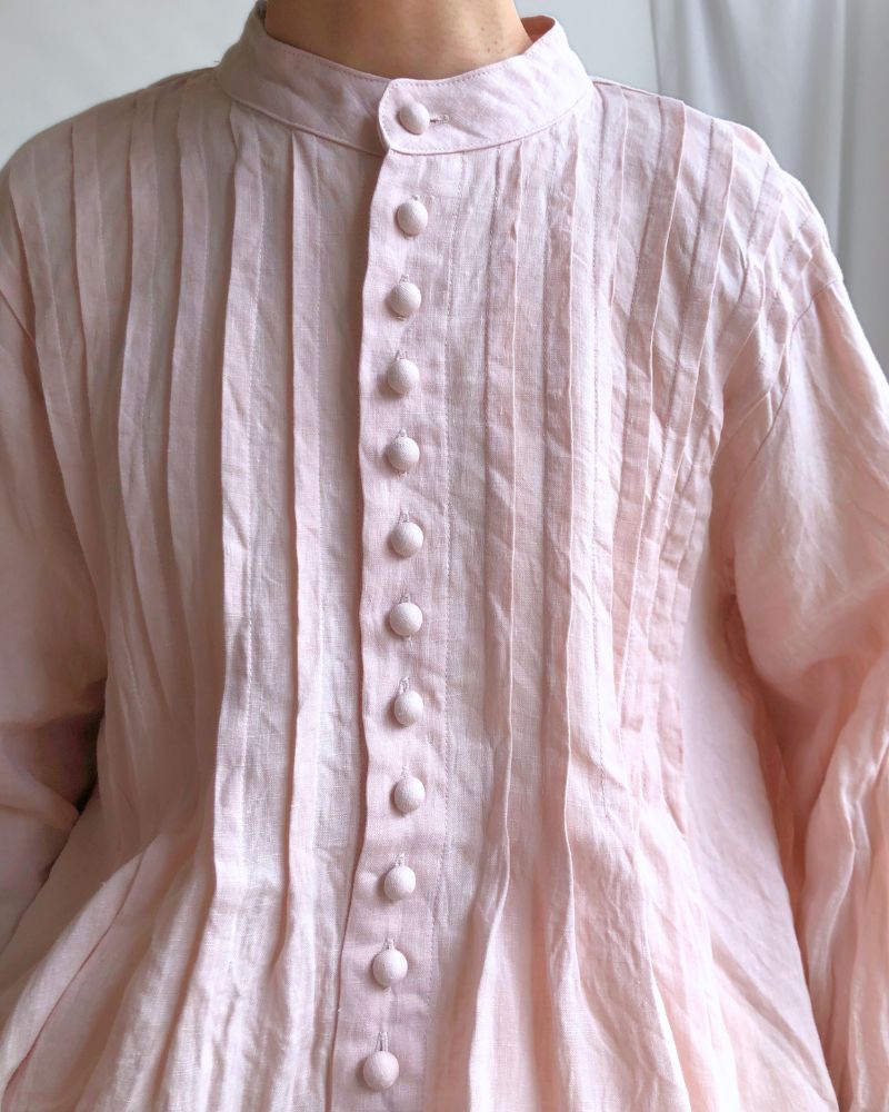 French Linen Shirt in Pink