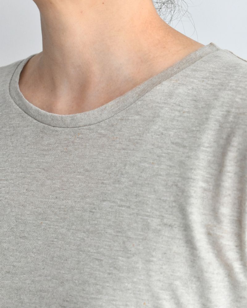 Crewneck Sleeveless T-Shirt in Natural