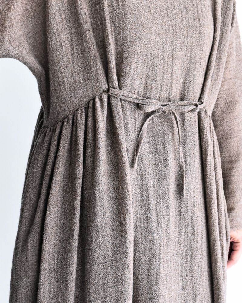 Side Gathered Dress in Mocha