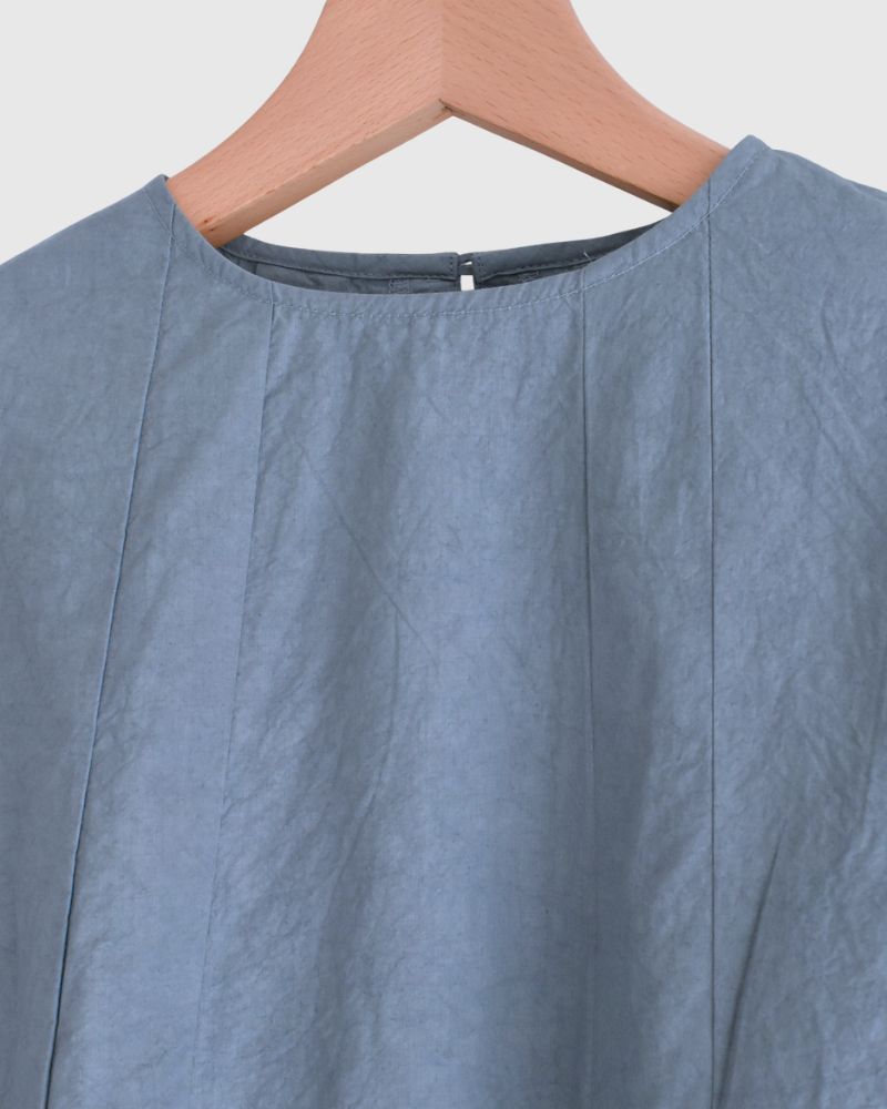 Tucked Blouse in GrayishBlue