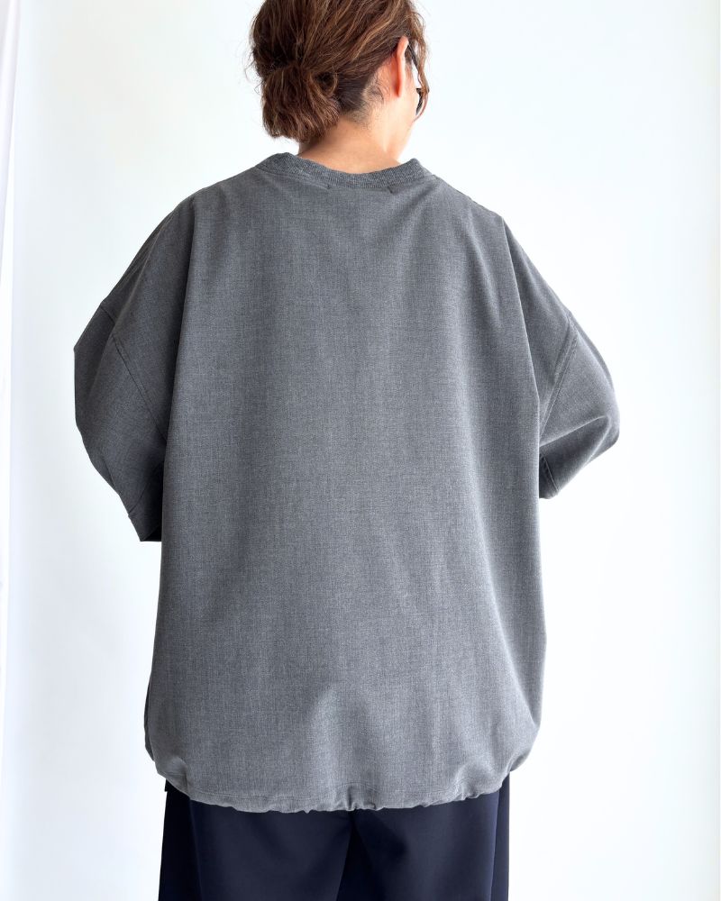 Unisex Drawstring Pullover in Gray