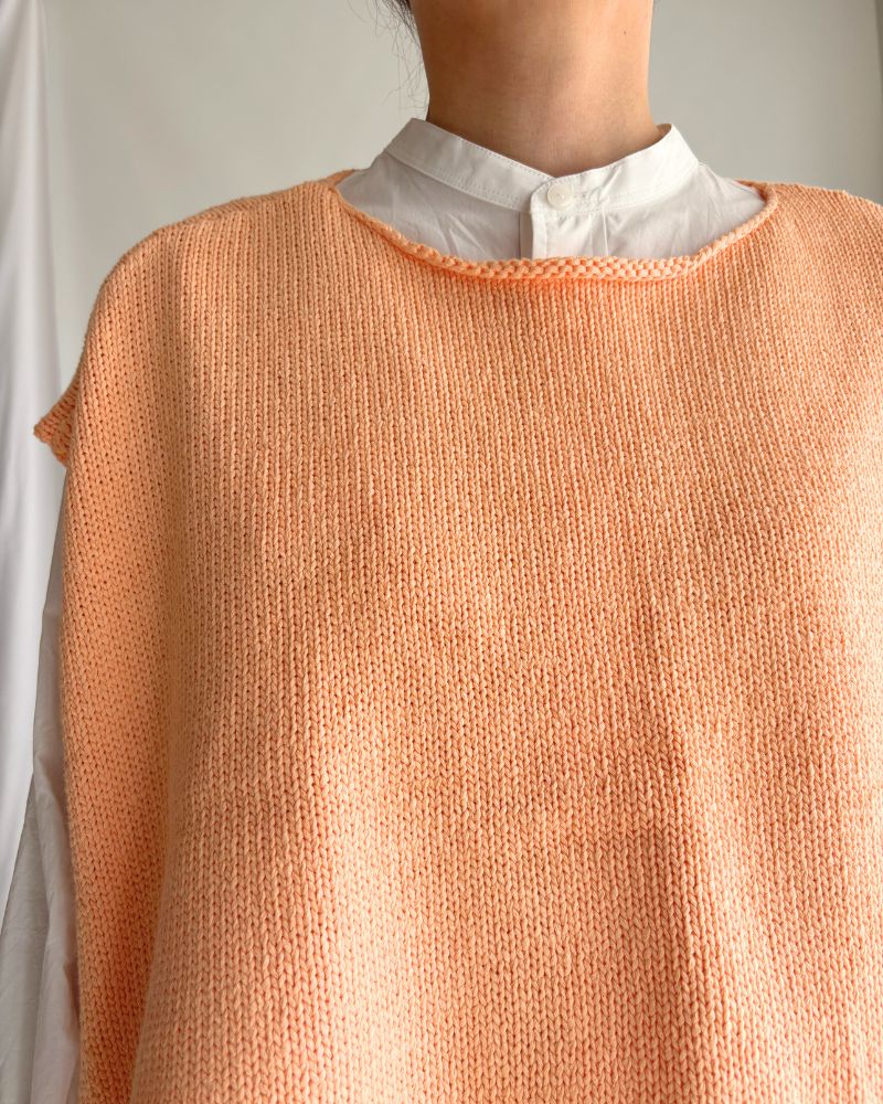 Ribbon knit vest in Pink