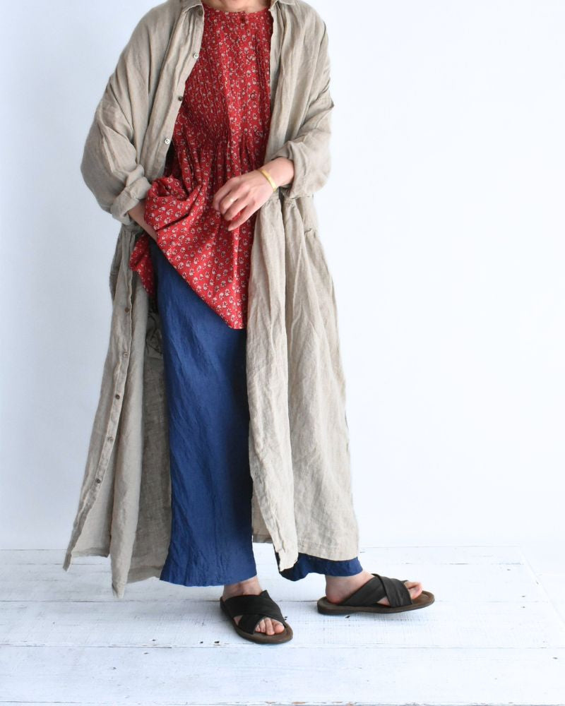 French Linen Dress in Natural