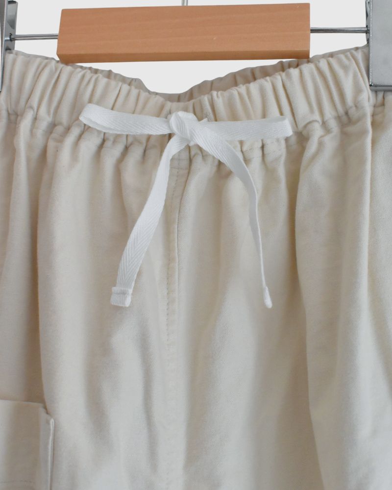 Asymmetrical Baker Pants (Moleskin)  in Ivory