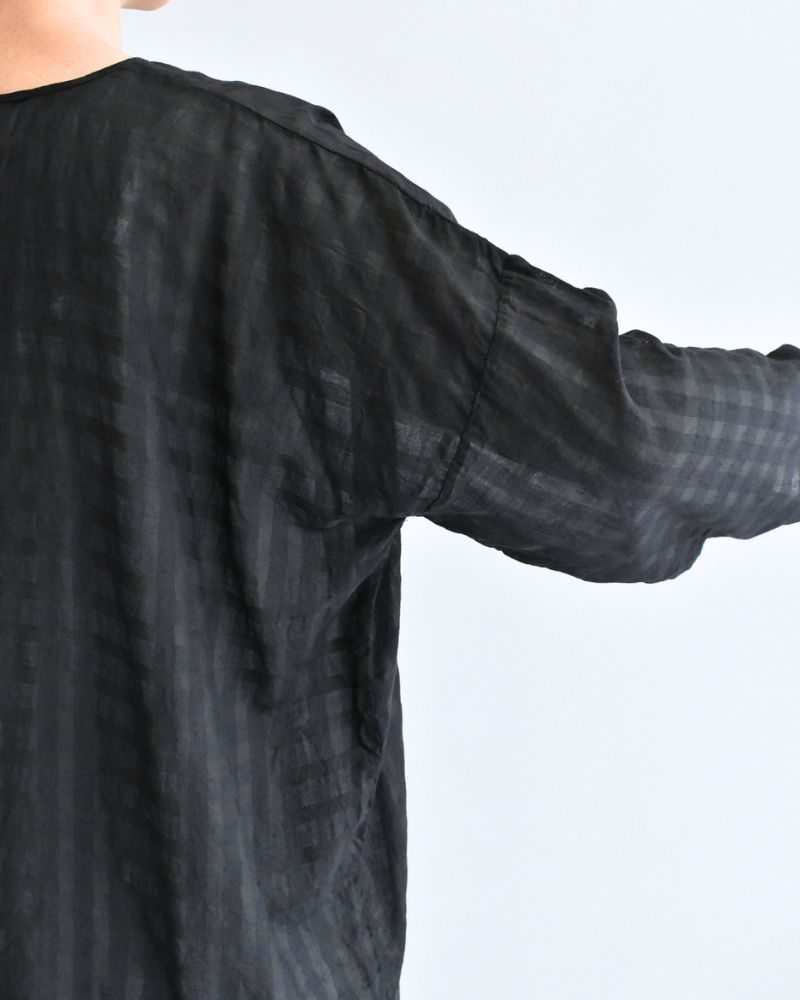 Drop Shoulder Smock in Black