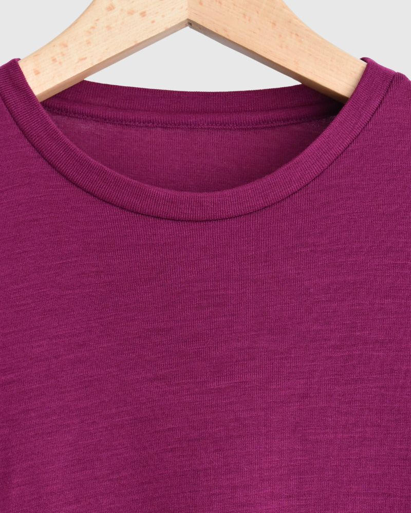 Crew neck slim fit (wool) in CherryPurple