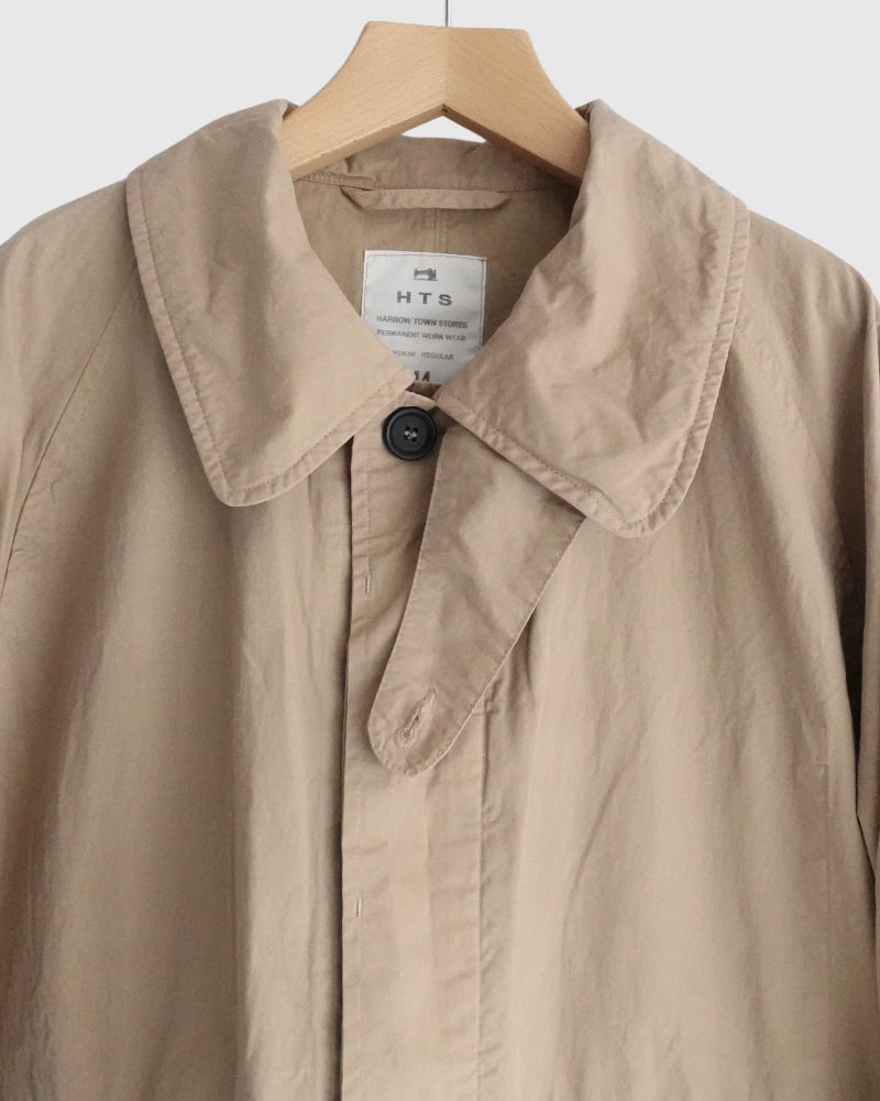 Balmacaan Short Coat in GrayKhaki