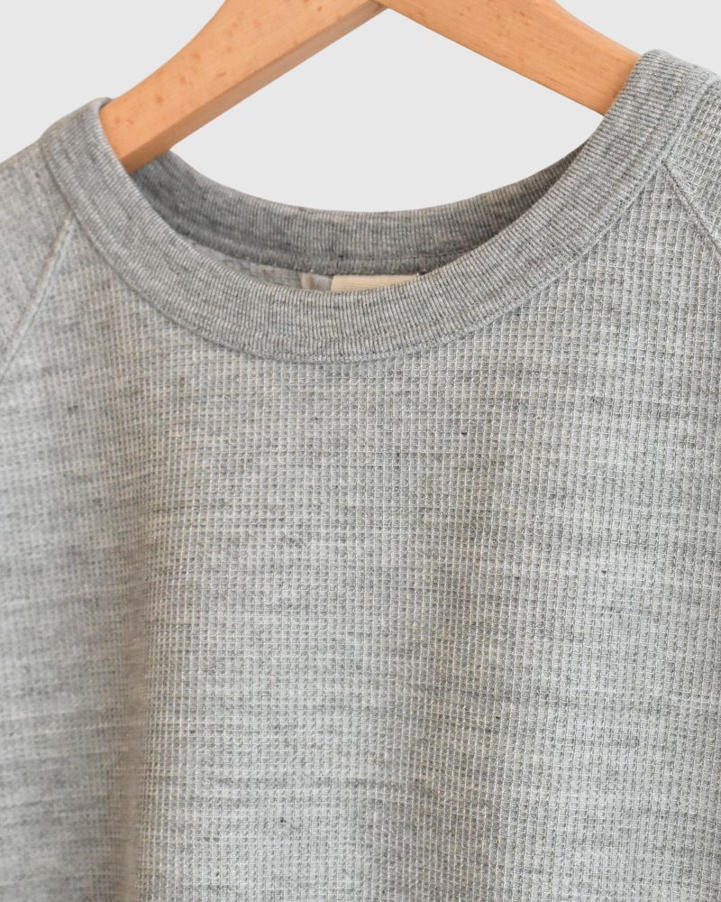 UNDYED Waffle Pullover in Gray