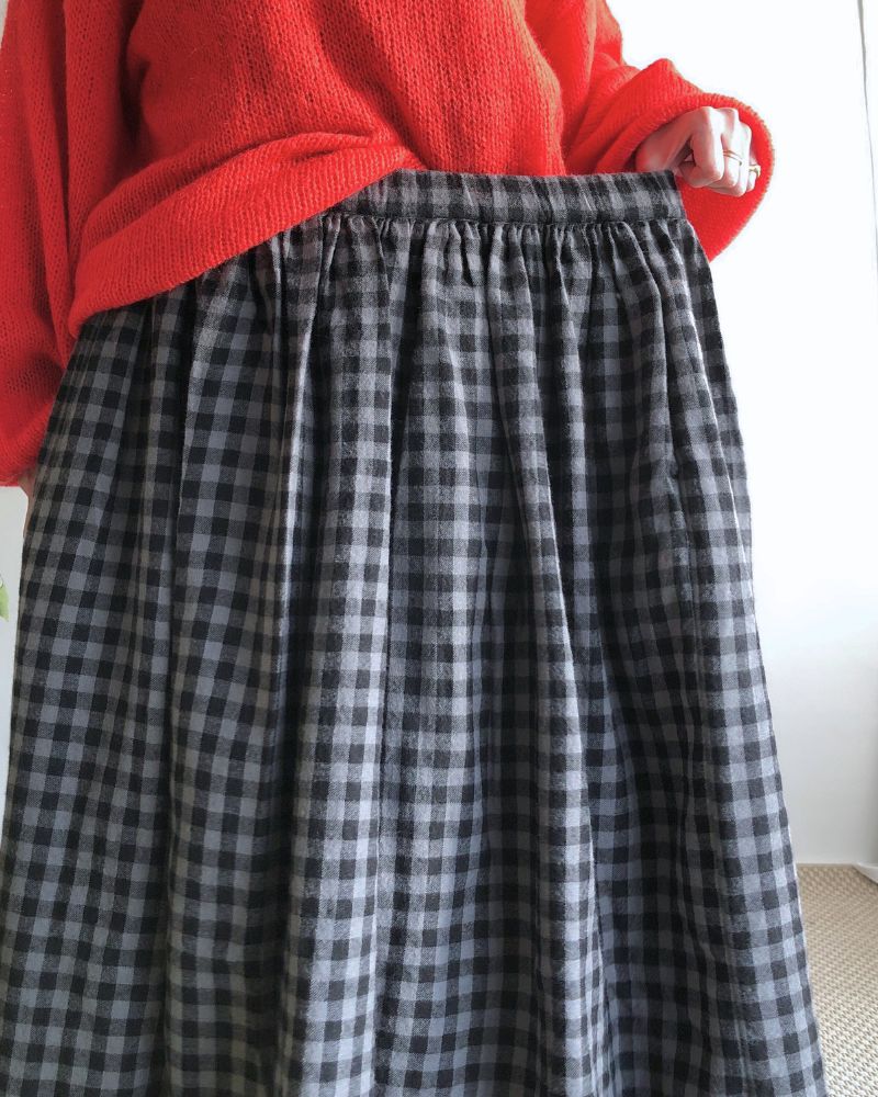 Gray gathered skirt best sale