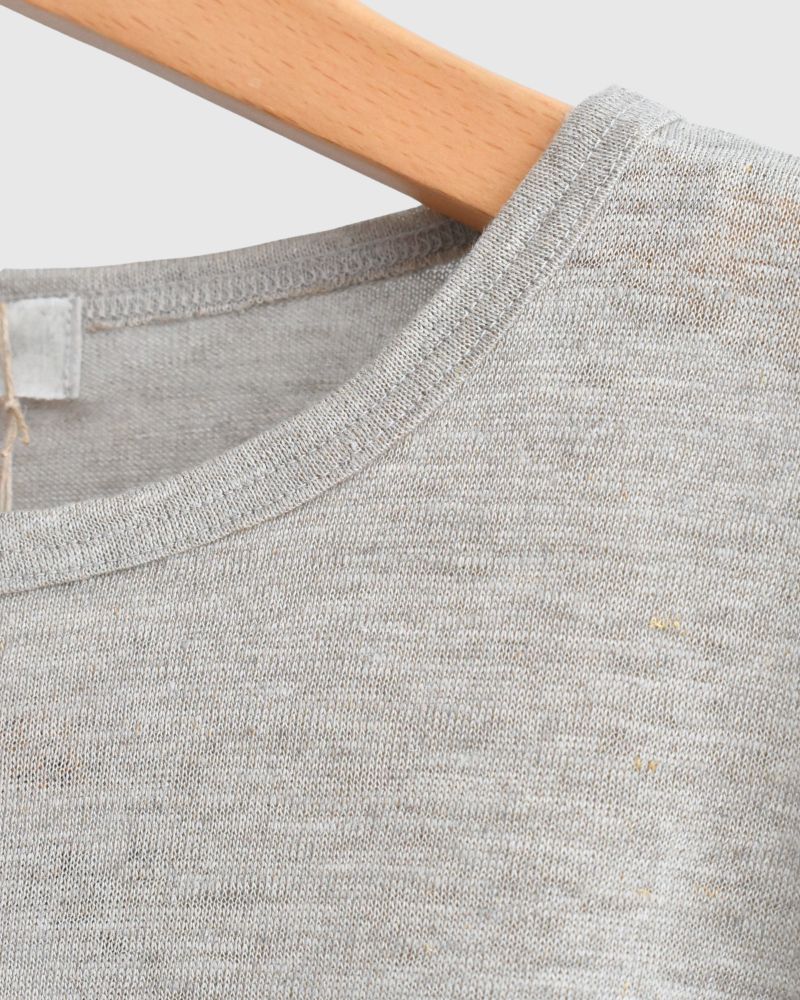 Linen Jersey Pullover in Natural