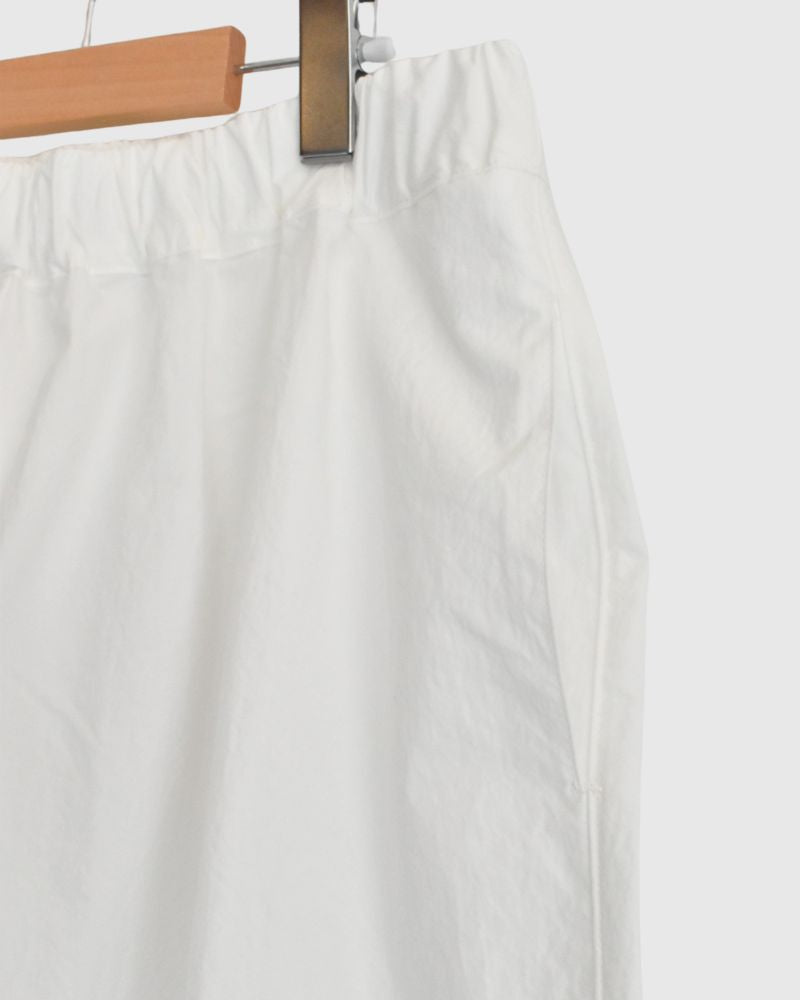 Relaxed Cotton Wide Pants in White