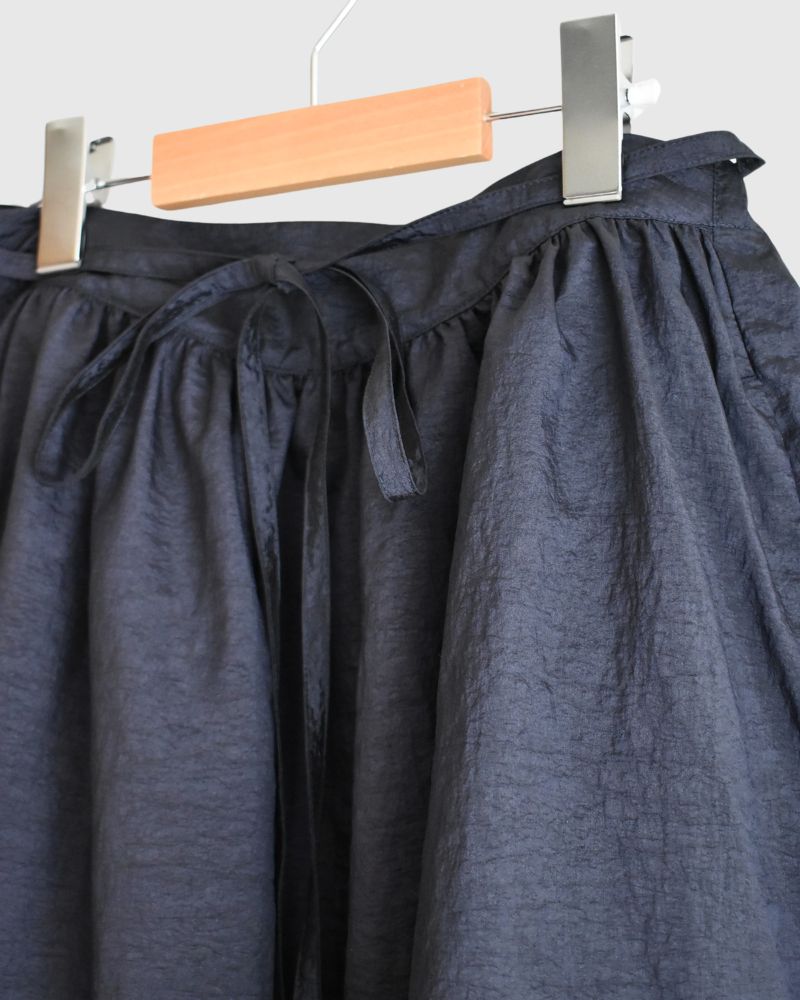 Vintage Cloth Shoulder Strap Skirt in Navy