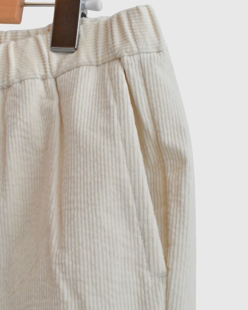 11WALE CORDUROY EASY TAPERED PANTS in OffWhite