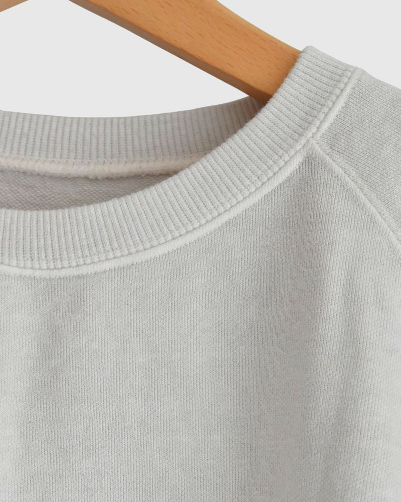 Pigment dye sweatshirt L/S in Ivory
